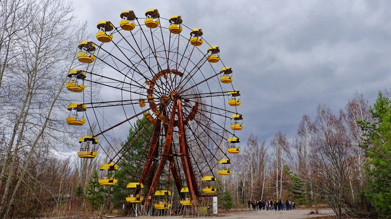 The famous Ferris wheel at Pripyat Amusement Park