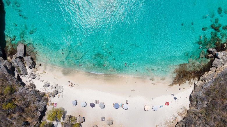 An aerial view of Kleine Knip in Curacao