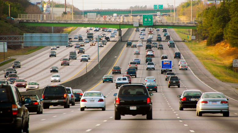 traffic on the I-75 in Atlanta