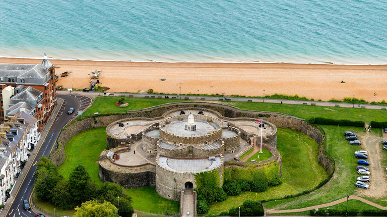 Deal Castle and beach, Kent, England