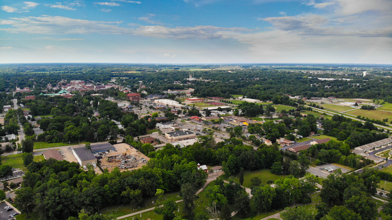 Aerial view of Delaware, Ohio