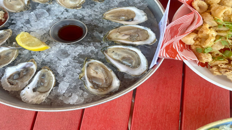 Appetizers and oysters at Catch 54 in Fenwick Island, DE