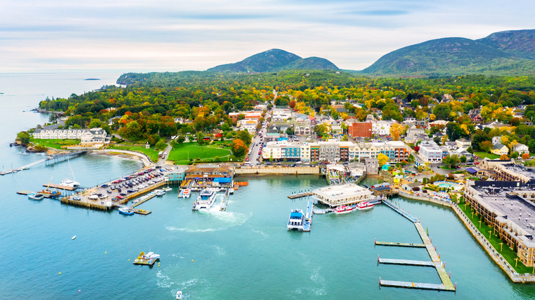 Bar Harbor aerial view