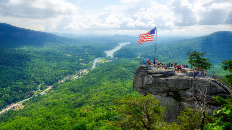 View of North Carolina's Blue Ridge Mountains in summer