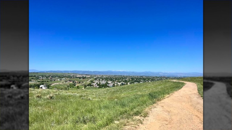 Bluffs Regional Park Trail winds above Lone Tree