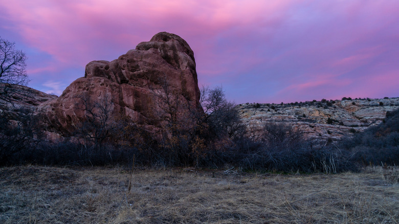 Saturated sunset on trail near Ken Caryl