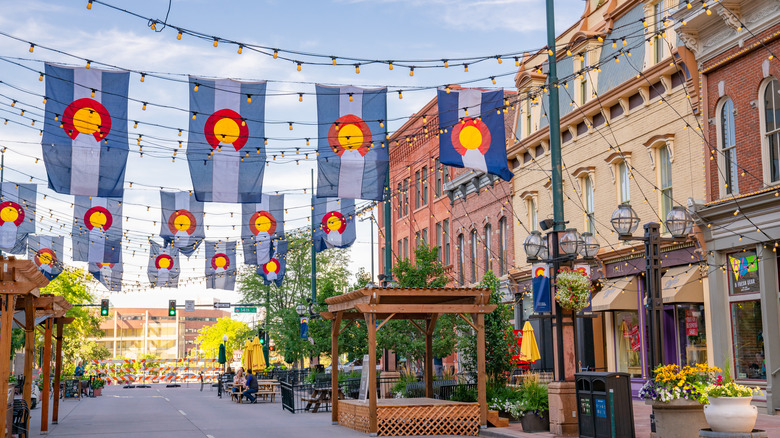 Shopping district in downtown Denver