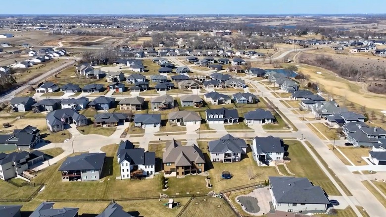 Aerial view of Norwalk, Iowa.