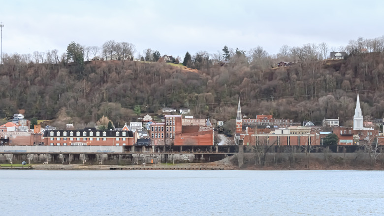 The Maysville city view from the river