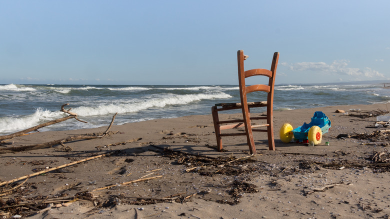 Garbage on a Catania beach