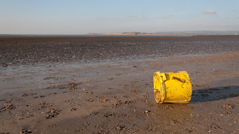 Garbage on a Devon beach