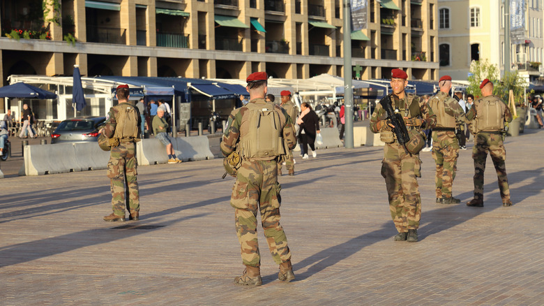 Police on patrol in Marseille
