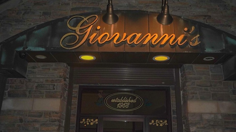 The entrance to Giovanni's Ristorante in Detroit