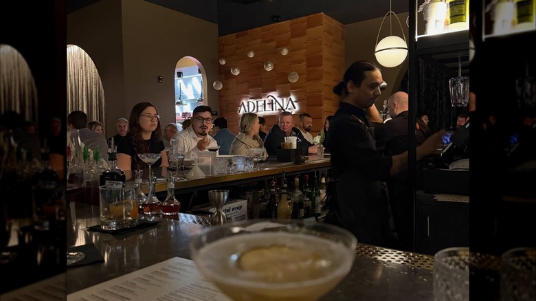 View from the bar at Adelina in Detroit