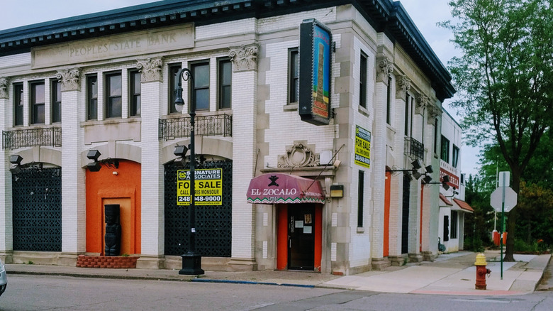 Exterior of a building in Mexicantown, Detroit