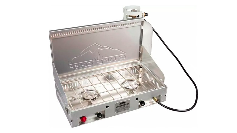 Close-up product image of the Camp Chef Mountaineer Aluminum Stove from Dick's Sporting Goods.