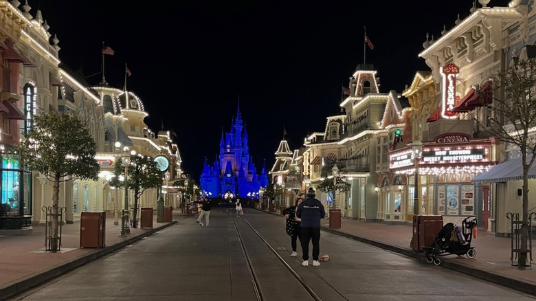 The Magic Kingdom empty after dark