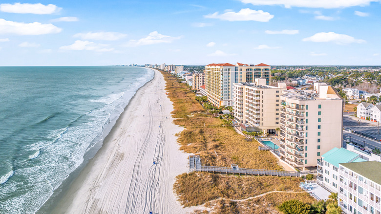 An aerial view of North Myrtle Beach