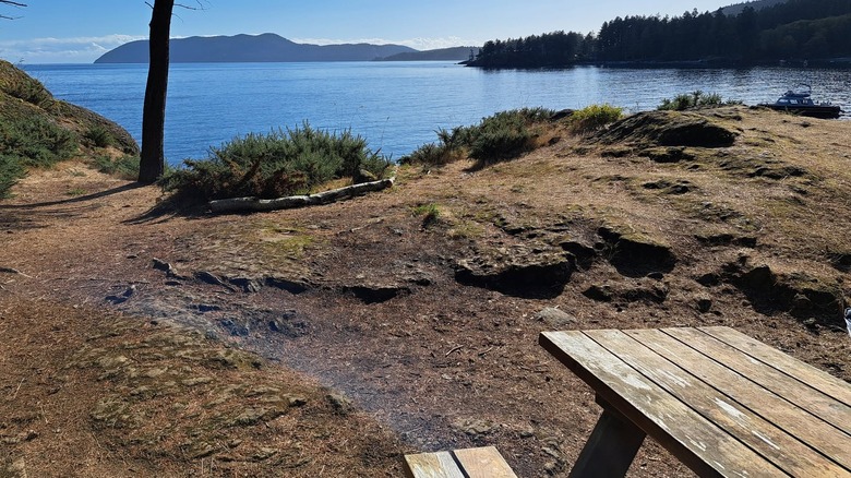 View from picnic table on Doe Island