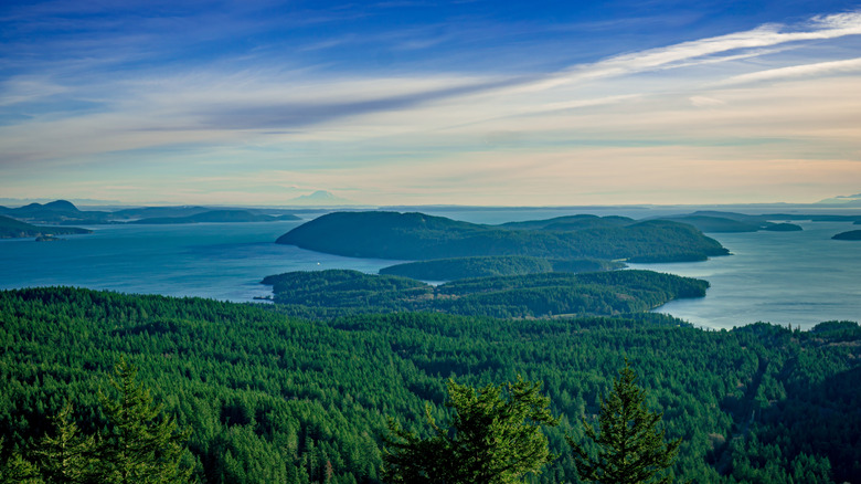 Aerial view of the San Juan Islands