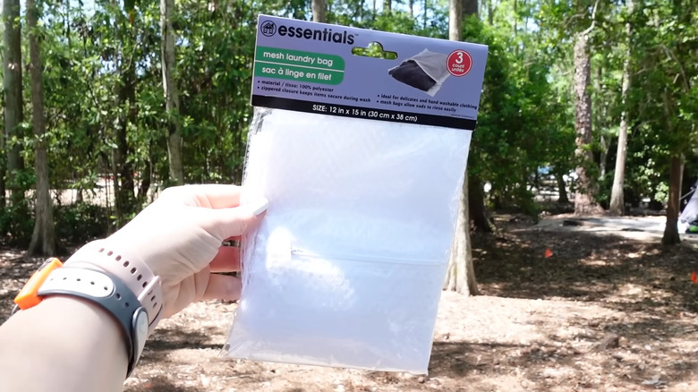 Mesh laundry bag from Dollar Tree