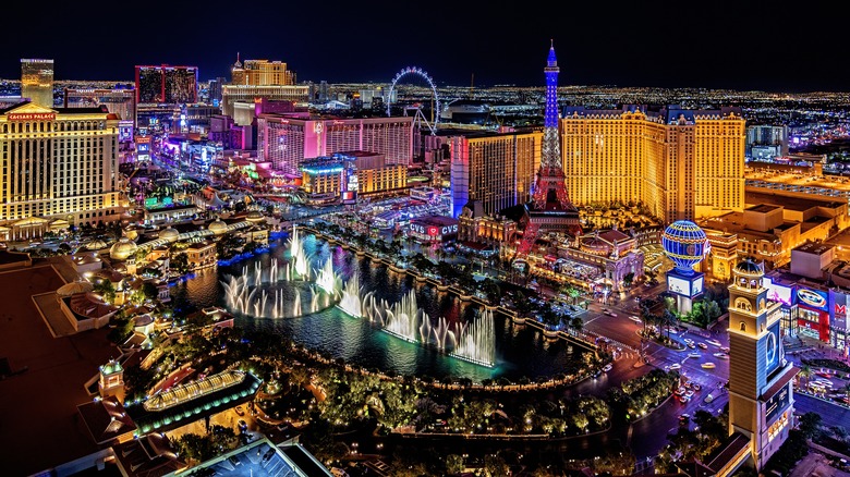 Aerial view of Las Vegas