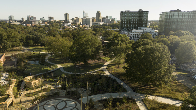 Aerial view of Dix Park, Raleigh, North Carolina