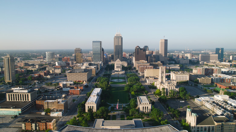 Aerial view of Indianapolis