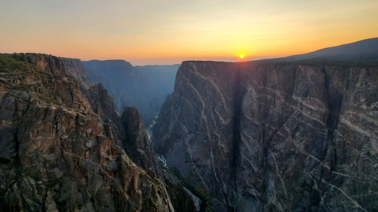 sunset over black canyon
