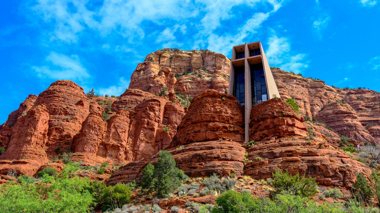 Chapel of the Holy Cross in sandstone buttes of Sedona, Arizona