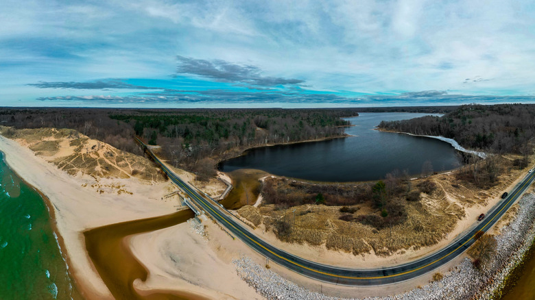 Aerial view of Duck Lake State Park