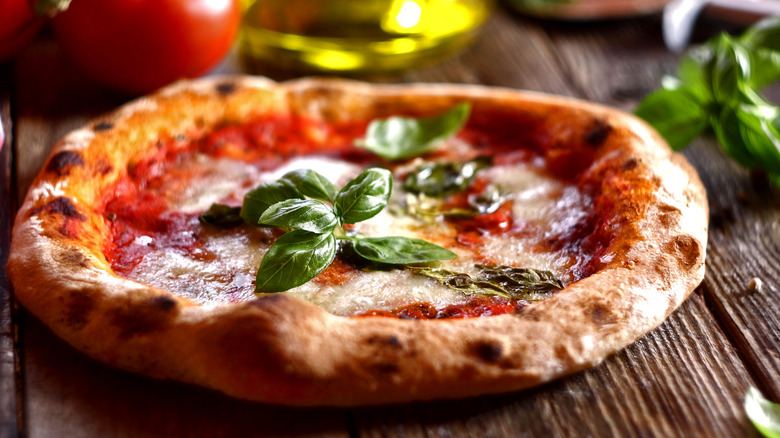 Neapolitan-style margherita pizza