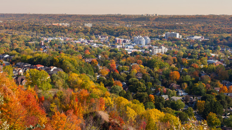 An aerial view of Dundas, Ontario