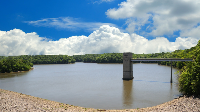 View of East Fork Lake from beach