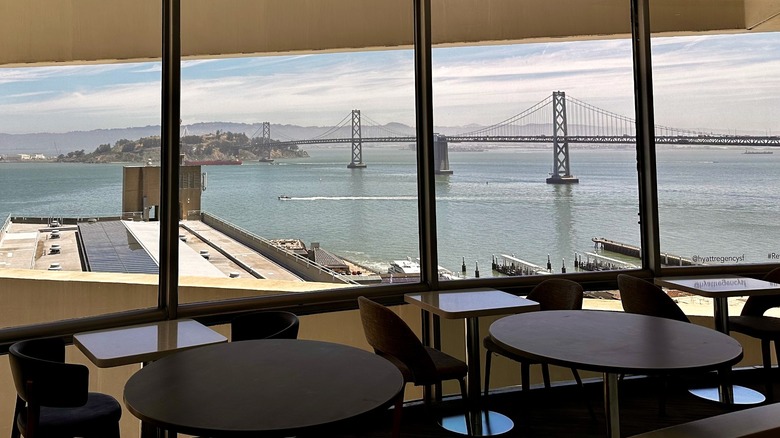 View of the Bay Bridge from the Hyatt Regency SF Regency Club