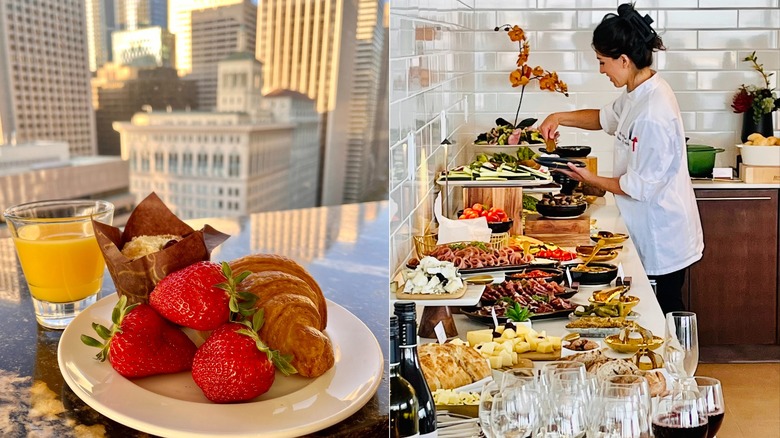 Breakfast at the Regency Club / Dinner buffet at the Regency Club