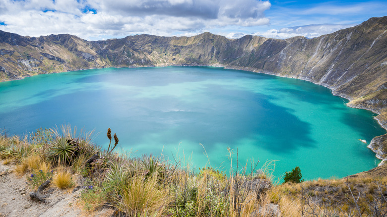 Quilotoa Crater Lake in Ecuador