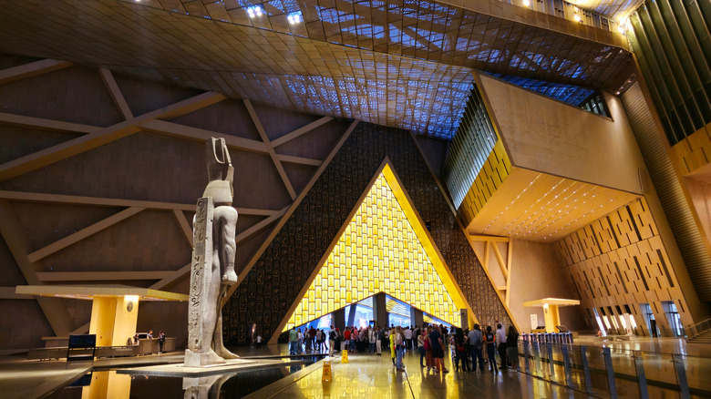 Great Egyptian Museum's Grand Hall in Cairo, Egypt