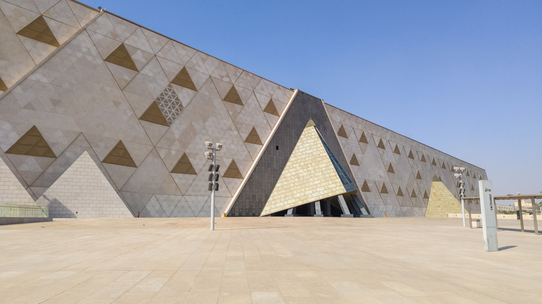 Entrance to the Grand Egyptian Museum in Cairo, Egypt