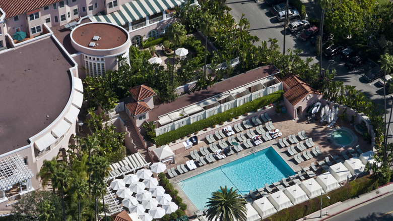 The Beverly Hills Hotel pool in California