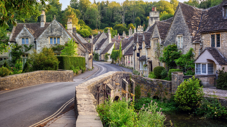 Idyllic street in Castle Combe