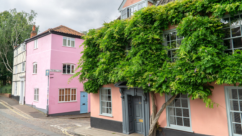 Pink house on Pottergate, Norwich