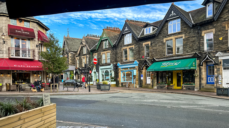 High street in Windermere, Lake District National Park