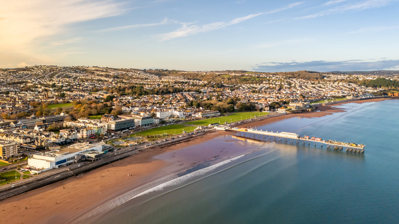 Paington beach and pier, Torbay, South Devon