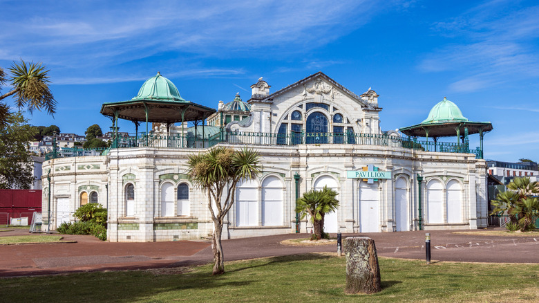 The boarded-up Torquay Pavilion