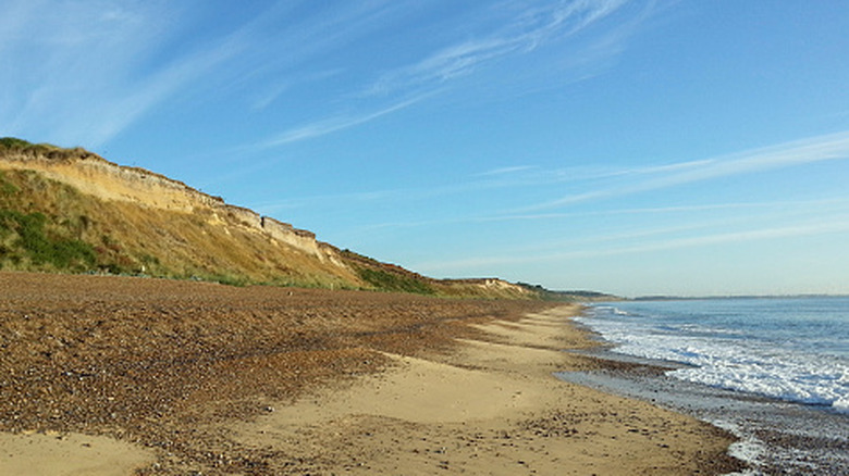 The beach along the lost village of Dunwich