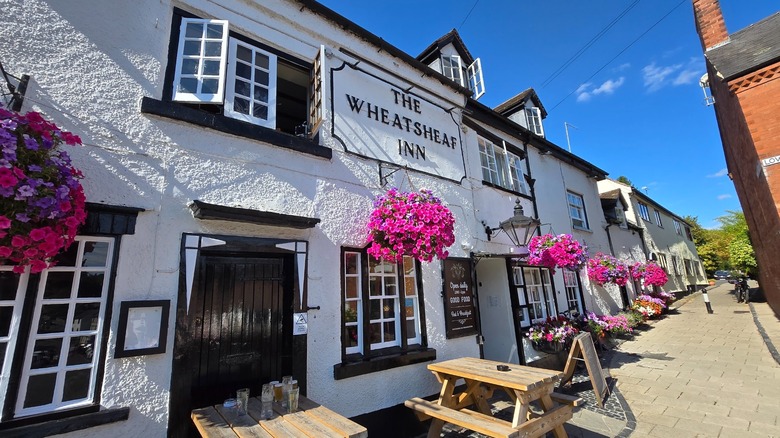 The front of the old Wheatsheaf Inn pub