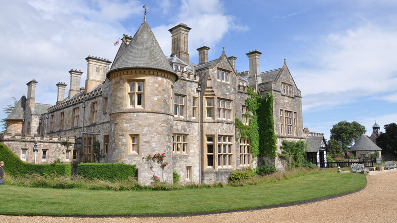 Exterior view of the Palace House in Beaulieu, England