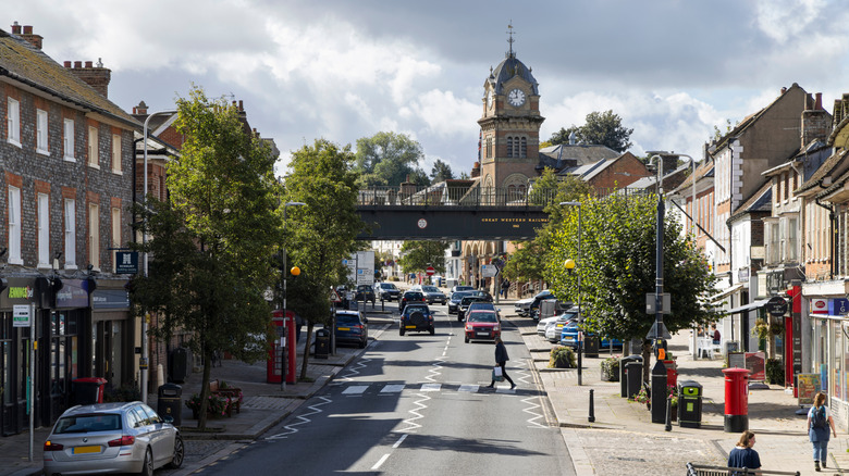 Architecture on the High Street in Hungerford, England
