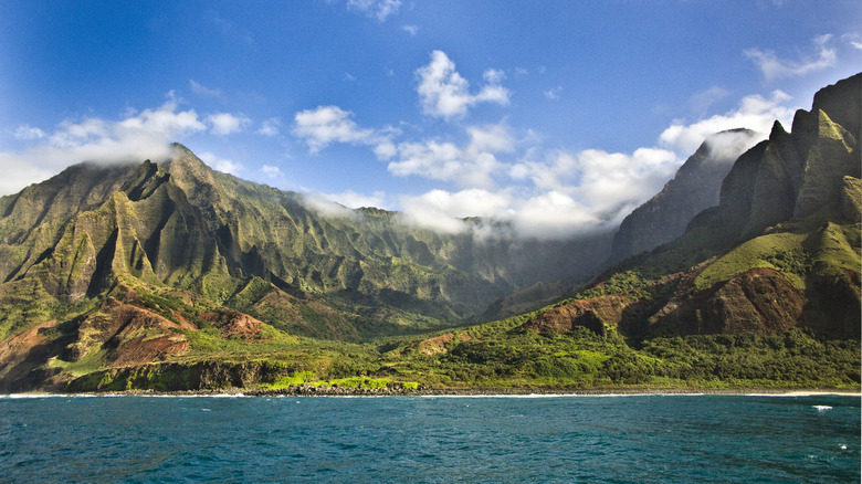 View of Kauai's Na Pali coastline